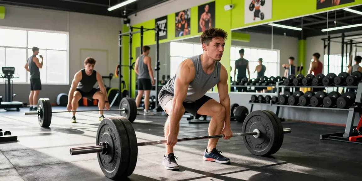 Astera Shop showcasing fitness supplements in a vibrant gym environment.
