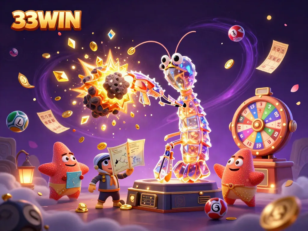 Experience the thrill of 33WIN with a galactic samurai in a vibrant casino environment.