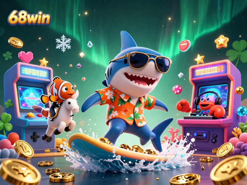 Join the fun at 68win with lively gaming elements showcasing thrilling wins and jackpots!