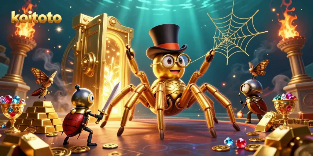 Experience thrilling gameplay at Koitoto with golden treasure and dynamic casino elements.