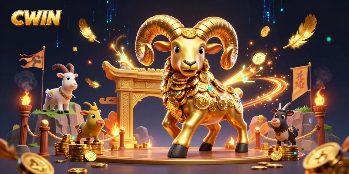 CWIN invites players to immerse in an exciting 3D gambling adventure with dazzling gold coins and vibrant casino elements.