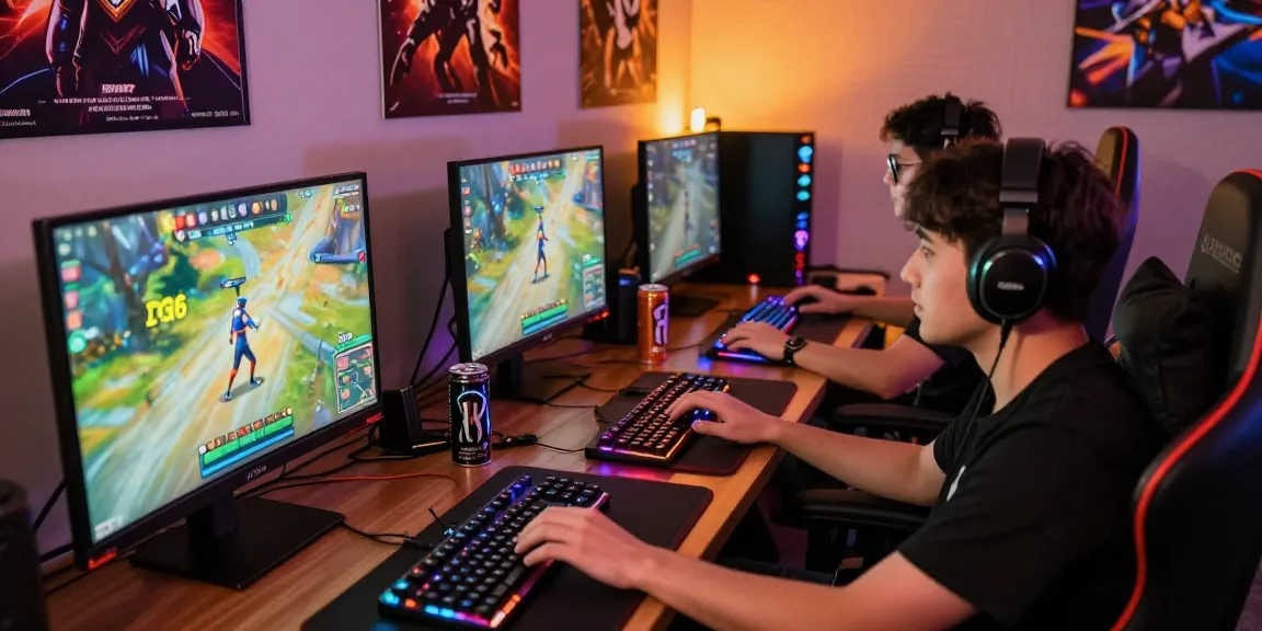 Engaged gamers at a competitive match showcasing rokok88 gaming culture with dynamic atmosphere.