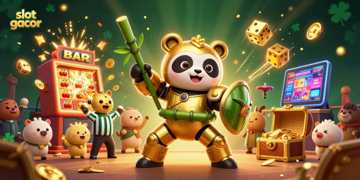 Experience thrilling slot gacor wins amidst a vibrant casino scene bursting with excitement.