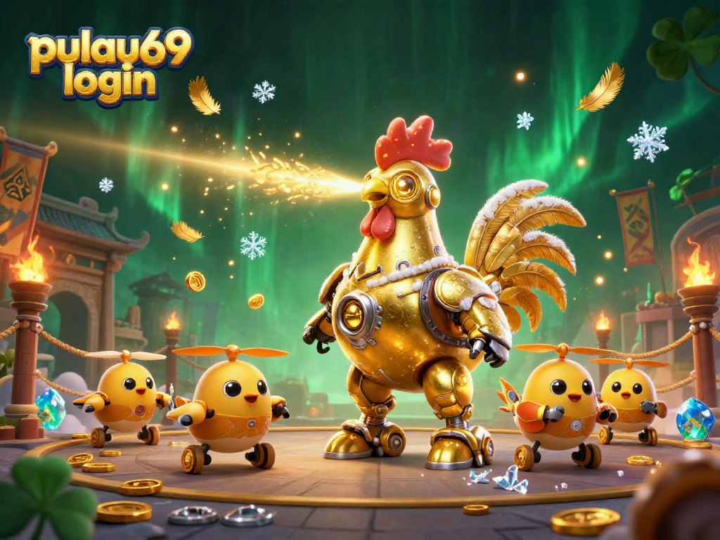 Engage with the thrilling pulau69 login experience through a vibrant 3D casino scene.