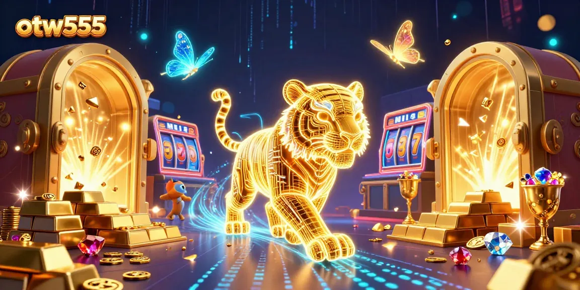 Experience otw555's incredible slots with dynamic prizes and energy in this dazzling casino scene.