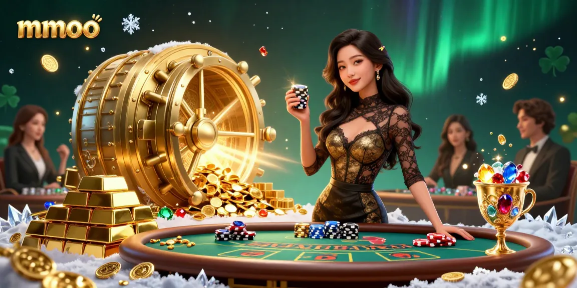 Experience luxury gaming at mmoo with vibrant casino activities and glamorous baccarat tables.