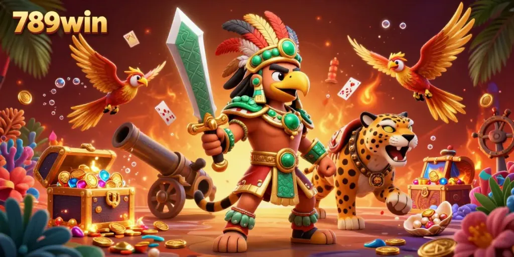 Experience thrilling jackpots at 789win with vibrant symbols and energetic casino characters.