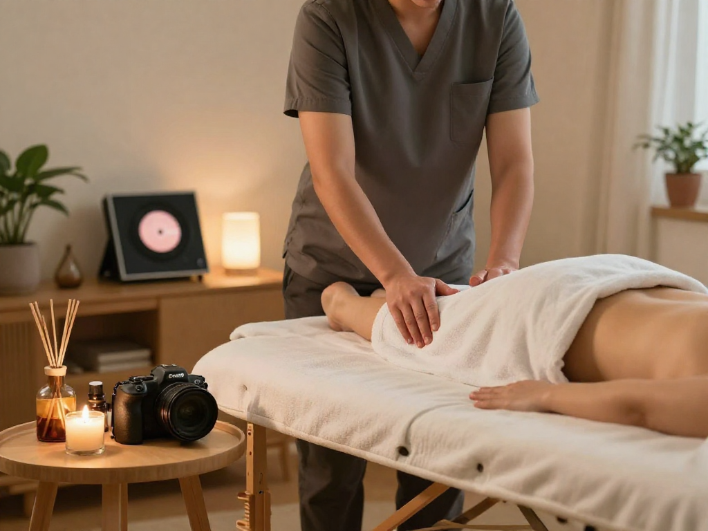 마포출장마사지 services offered in a cozy home setting with a professional therapist.