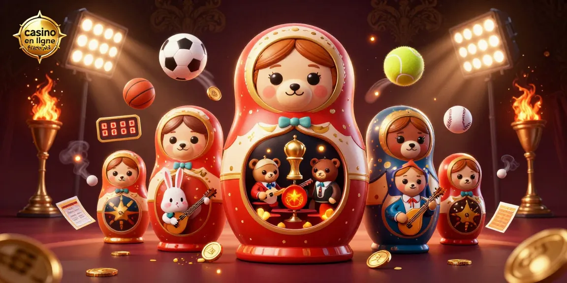 Jouez sur casino en ligne français avec des ours Matryoshka et des éléments de jeu captivants