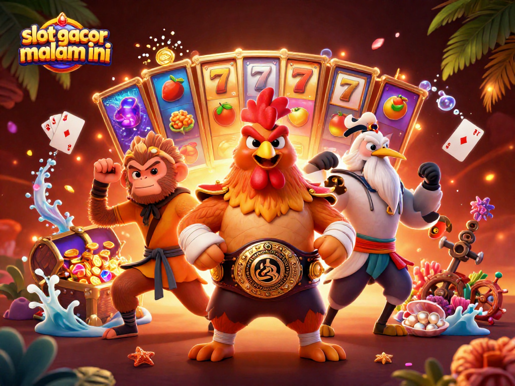 Experience thrilling gameplay with slot gacor malam ini, featuring vibrant characters and dynamic gaming elements.