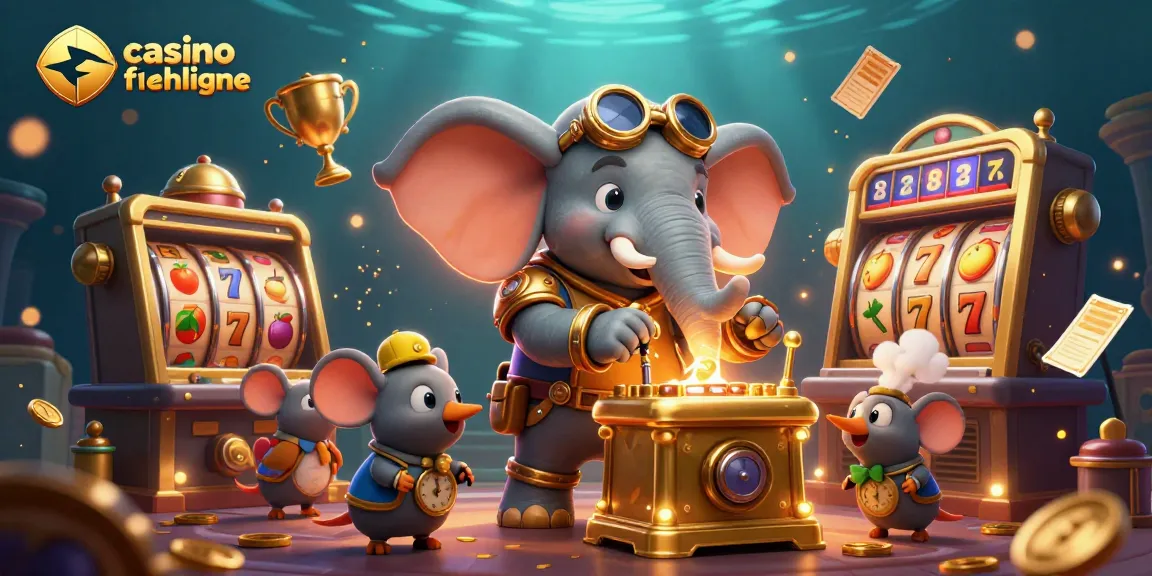 Jouez à casino fiable en ligne avec des machines à sous et des personnages animés dans une scène dynamique.