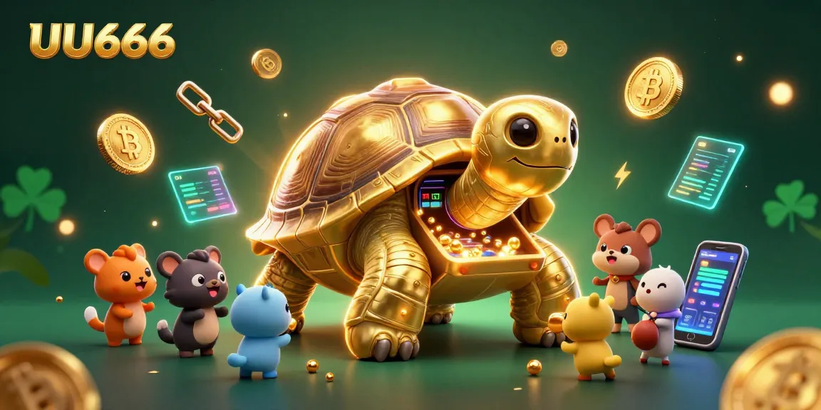 Experience thrilling gaming action at UU666 with captivating 3D visuals of a pinball tortoise casino scene.