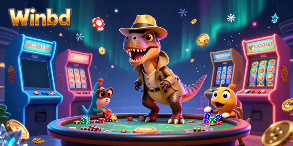 Winbd velociraptor card counter at blackjack with stegosaurus pit boss in a vibrant casino