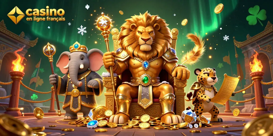 Découvrez l'univers des jeux chez les casinos en ligne français avec cette illustration riche en détails.