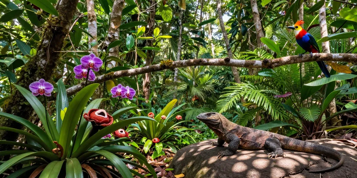 Explore Indonesia's rich biodiversity with rokok 88, featuring native flora like Rafflesia arnoldii and vibrant fauna.