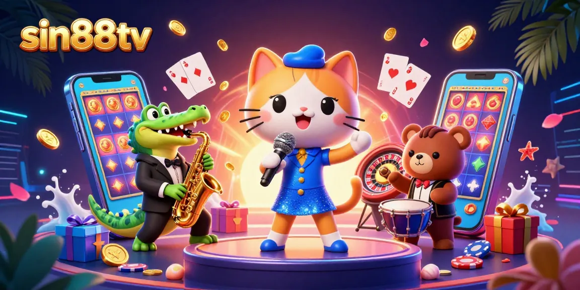 Experience thrilling gaming at sin88tv with vibrant characters and dynamic casino elements.