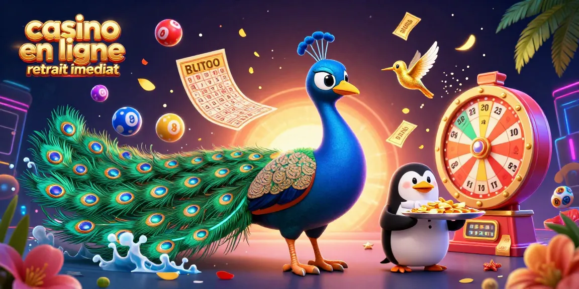 Obtenez vos gains rapidement avec un casino en ligne retrait immédiat, représentant une scène de jeux colorée.